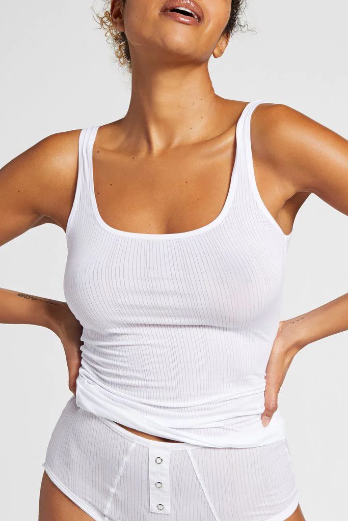 Whipped A-Top in White | Women's White Tank Tops - Women's Tops | Negative Underwear