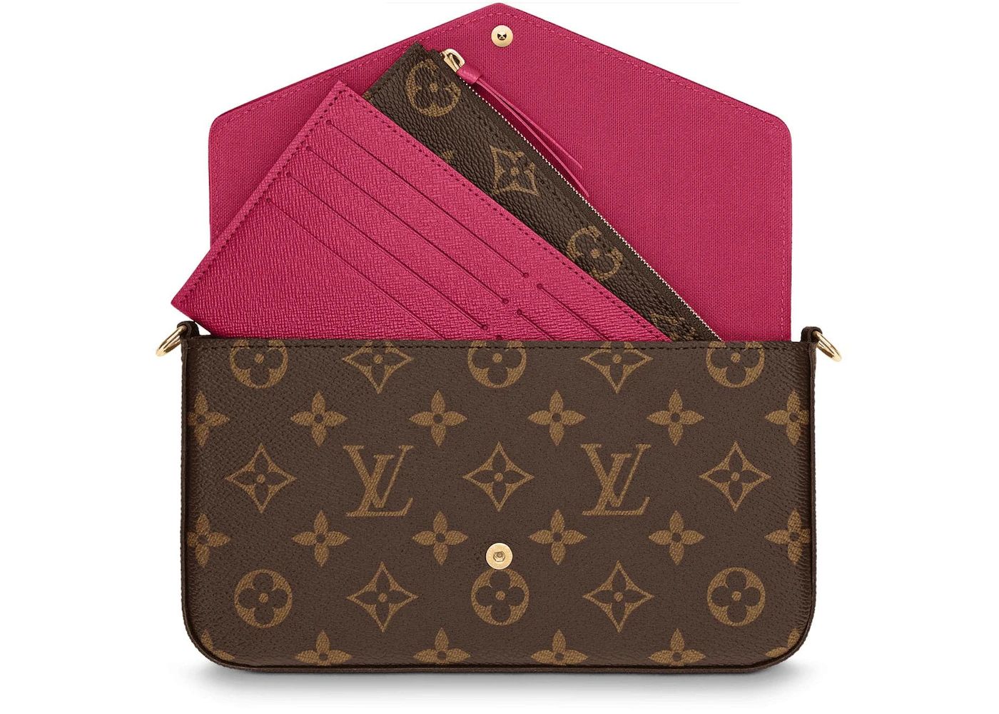 Louis Vuitton Pochette Felicie Monogram Fuchsia Lining | StockX