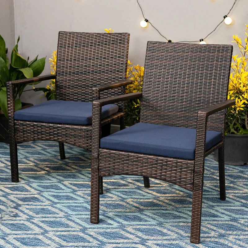 Mcgahan Patio Dining Armchair with Cushion | Wayfair North America