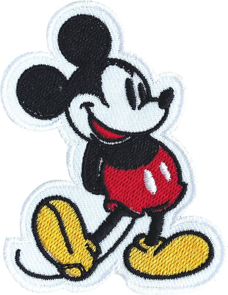 Cute Mickey Iron On Patches for Clothing Embroidered Applique Patch Badge Sew On Emblem DIY Craft | Amazon (US)