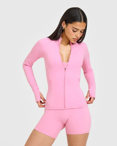 SoftMotion™ Jacket with White Logo 
 Rose Pink | Oner Active (UK / US)