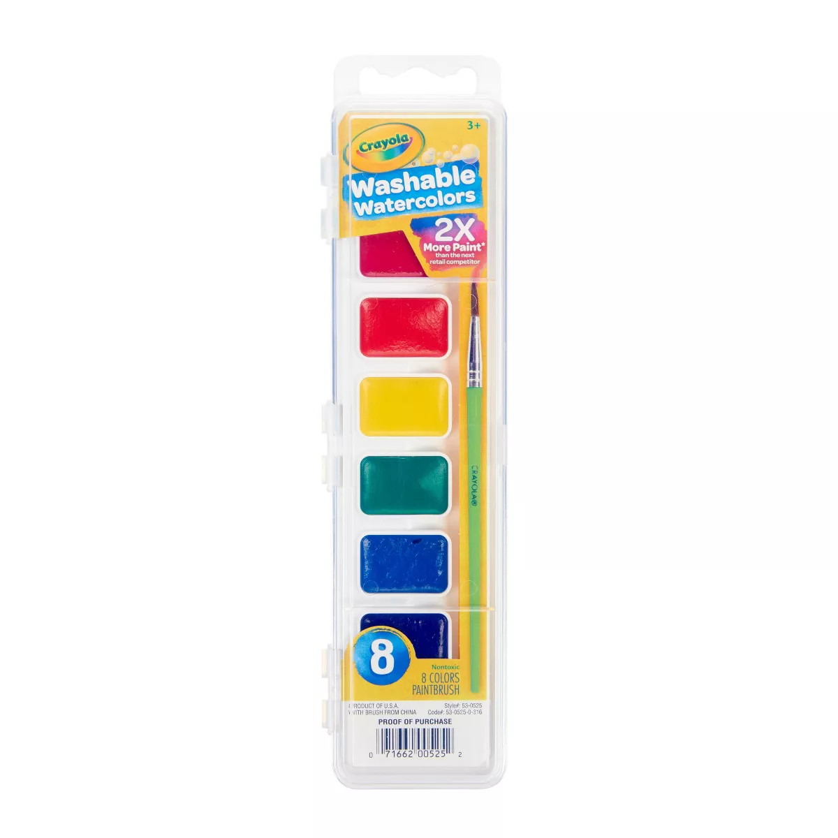 Crayola 8ct Kids Watercolor Paints with Brush | Target