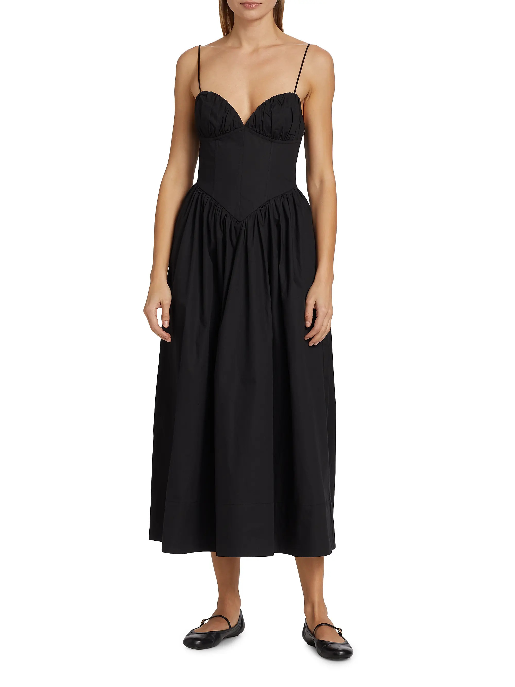 Carmine Cotton Corset Midi-Dress | Saks Fifth Avenue