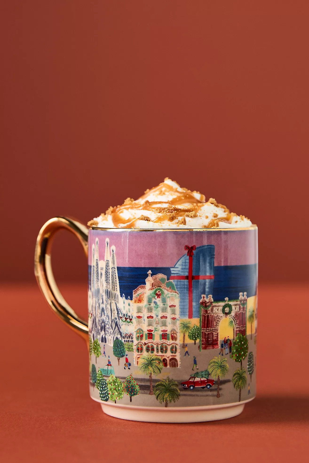 Holiday in the City Stoneware Mug | Anthropologie (US)
