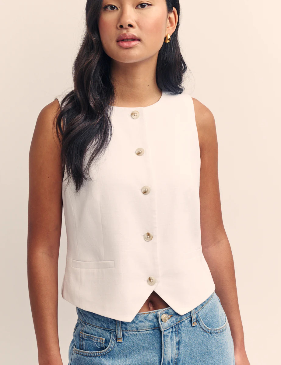 White Crew Neck Waistcoat
  

  
    £79.00 | Nobody's Child