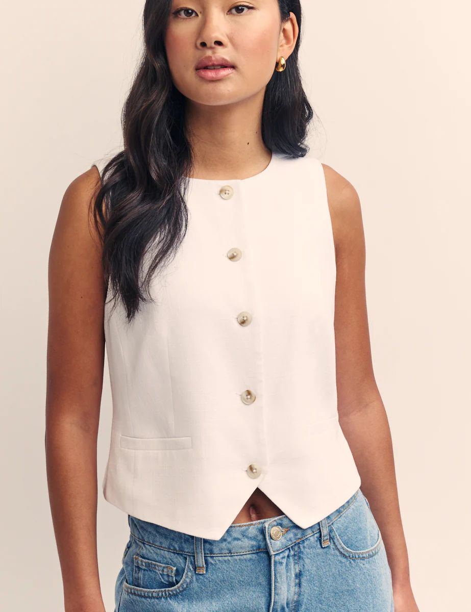 White Crew Neck Waistcoat
  

  
    
      £67.15
      £79.00 | Nobody's Child