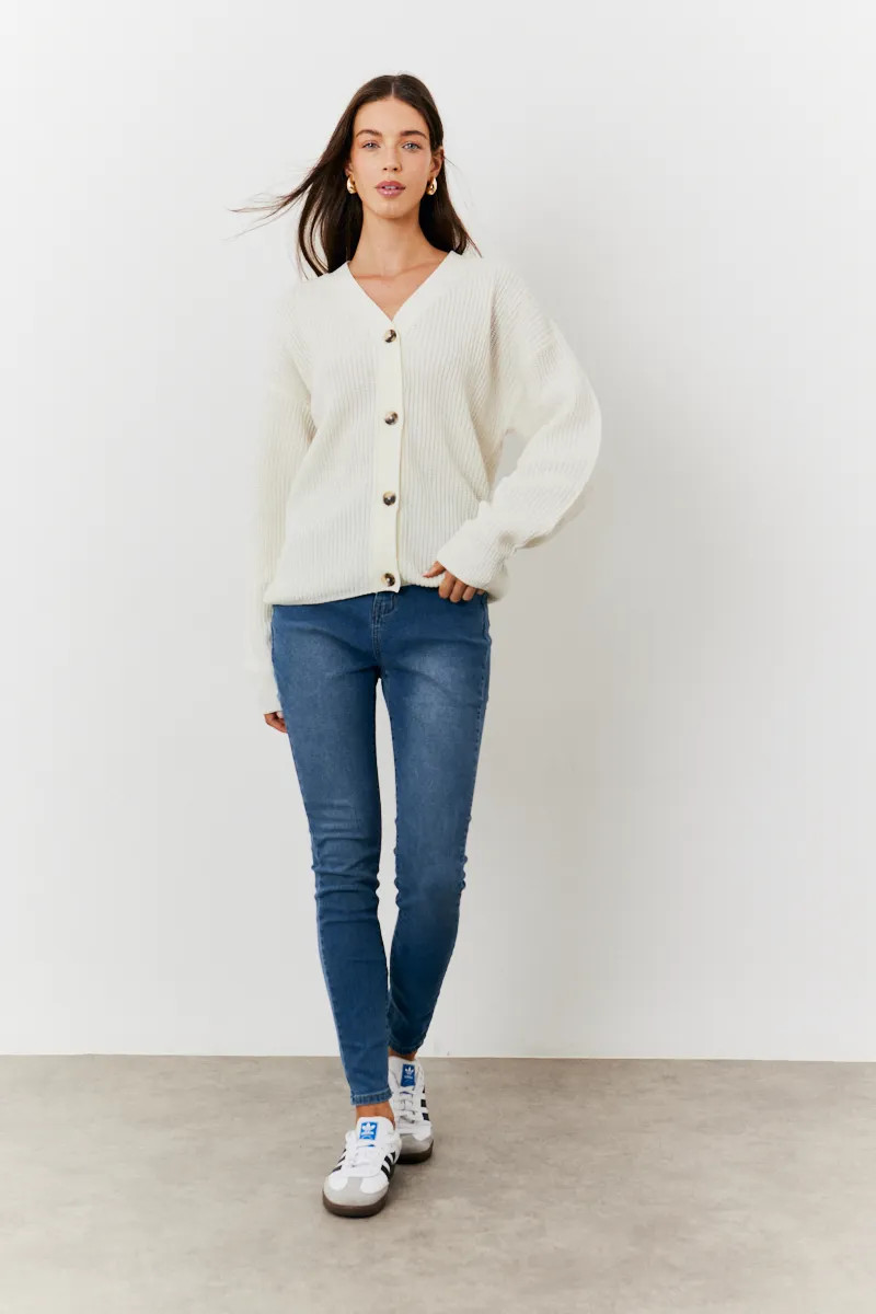 Button Front Knit Cardigan | In The Style