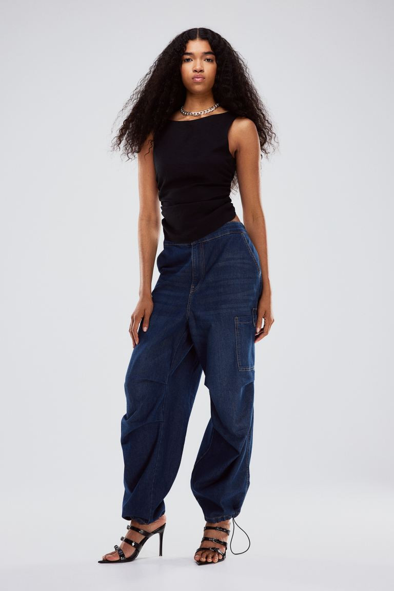 Denim parachute pants | H&M (DE, AT, CH, NL, FI)