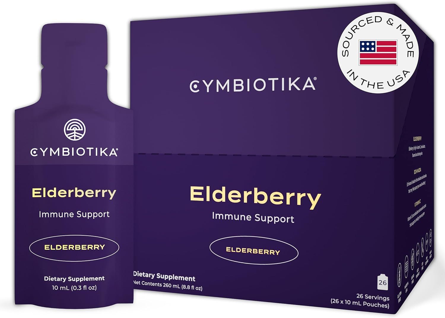 CYMBIOTIKA Elderberry Boost Supplement with Vitamin E, Organic Elderberry, Immune Support for Adu... | Amazon (US)