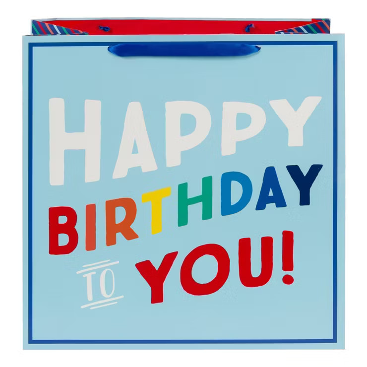 Square Birthday Gift Bag Blue - Spritz™ | Target