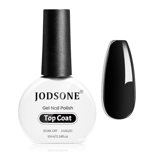 JODSONE 10ML Top Coat Gel Polish High Gloss Shine Finish Long Lasting Gel Nail Polish Professional Manicure Home DIY No Wipe | Amazon (US)