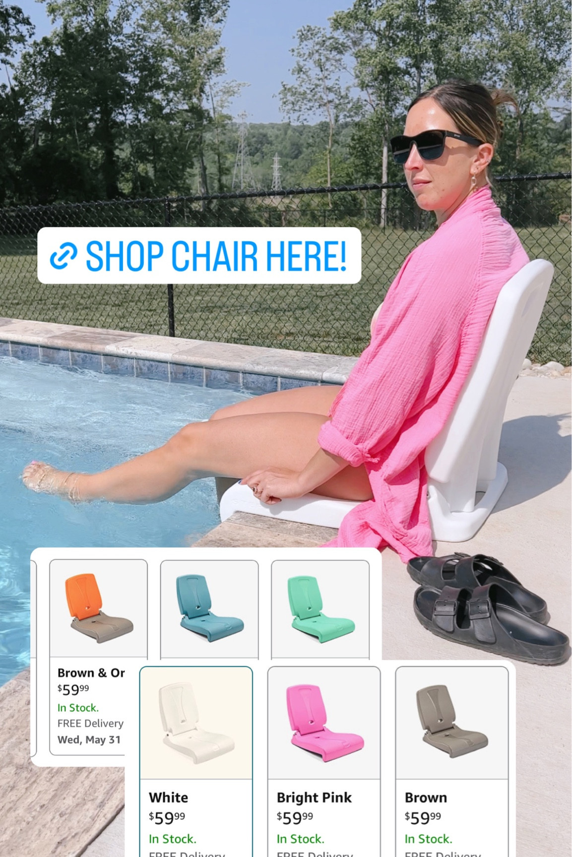 The chair every pool owner needs! 

Comes in multiple colors, foldable and easy to clean! 

#LTKFind #LTKGiftGuide #LTKSeasonal