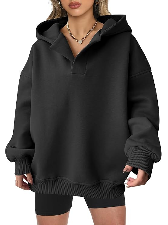 ANRABESS Hoodies for Women Oversized V Neck Sweatshirts | Amazon (US)