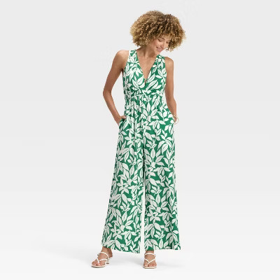 Women's Jumpsuit - A New Day™ Green Leaf | Target