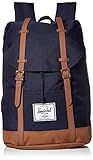 Herschel Retreat Backpack, Peacoat/Saddle Brown, Classic 19.5L | Amazon (US)