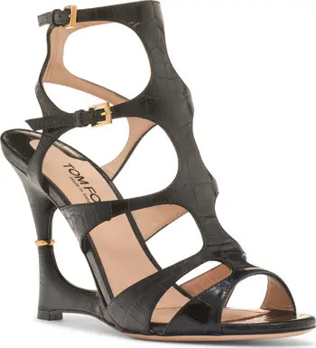 Paradise Cage Croc Embossed Sandal (Women) | Nordstrom