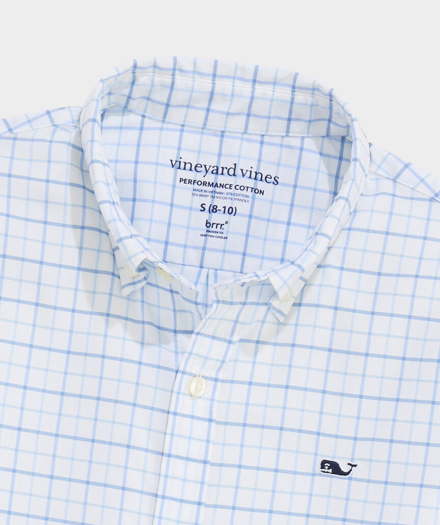Boys' Performance Cotton Morada Bay Tattersall Shirt | vineyard vines