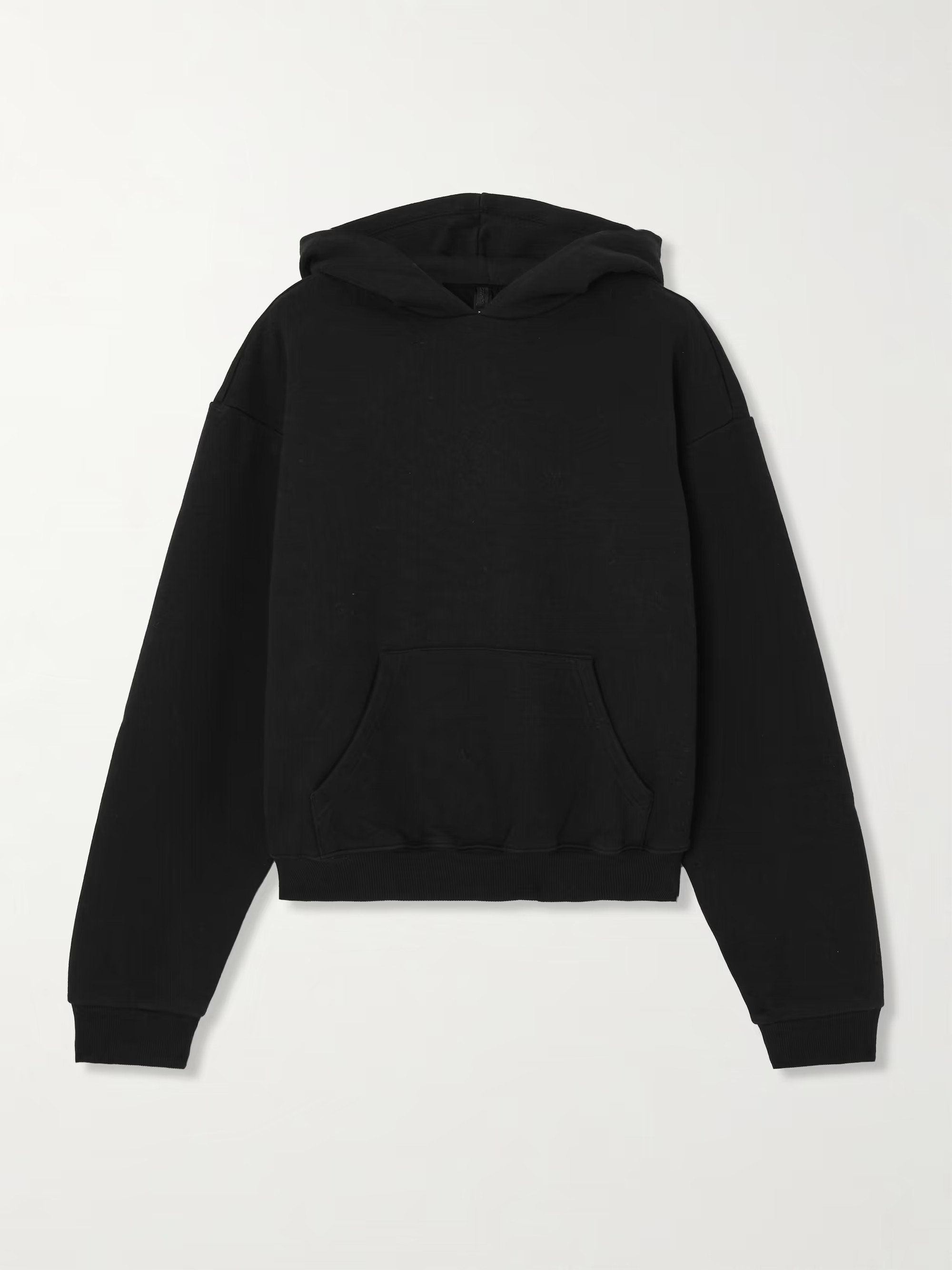 Cotton-blend jersey hoodie - Onyx | NET-A-PORTER (UK & EU)