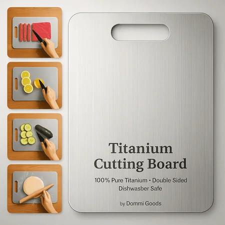 Titanium Cutting Board - 15"L x 11"W, Double Sided, Non-Toxic, Hygiene, Durable, Dishwasher Safe | Walmart (US)