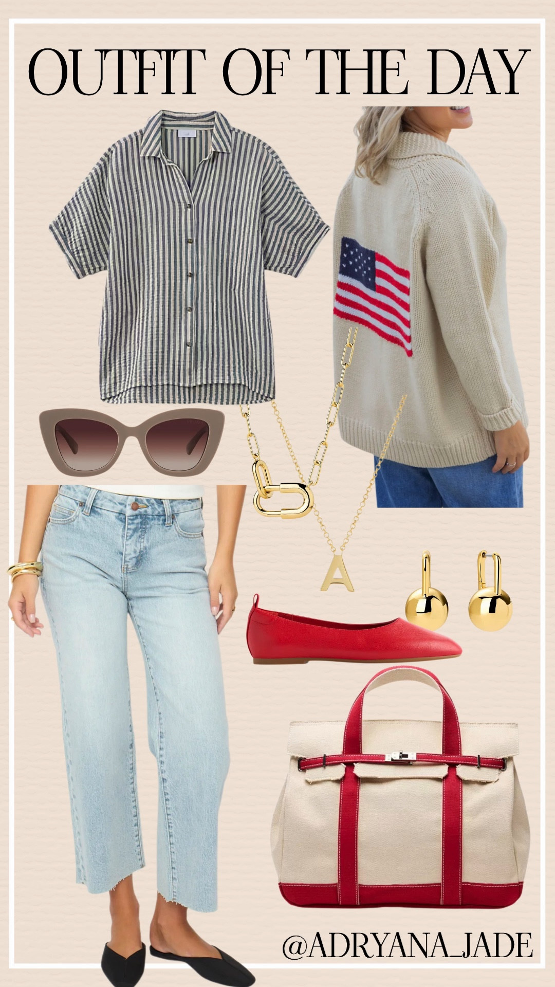 There’s just something about an American flag sweater that never goes out of style ❤️🤍💙

This one from @Pearls & Camo  is next level—so well made and unbelievably cozy. Paired it with a gauze striped blouse from @jjill my favorite red flats, the cutest boat tote (also Pearls & Camo), and finished with my go-to sunnies from Velvet.

Effortless, classic, and just the right amount of statement.

Linking everything for you in LTK — go shop! @Velvet Eyewear @Quince 

#StyleOver50 #FashionOver50 #Over50Style #over50fashion #over50andfabulous