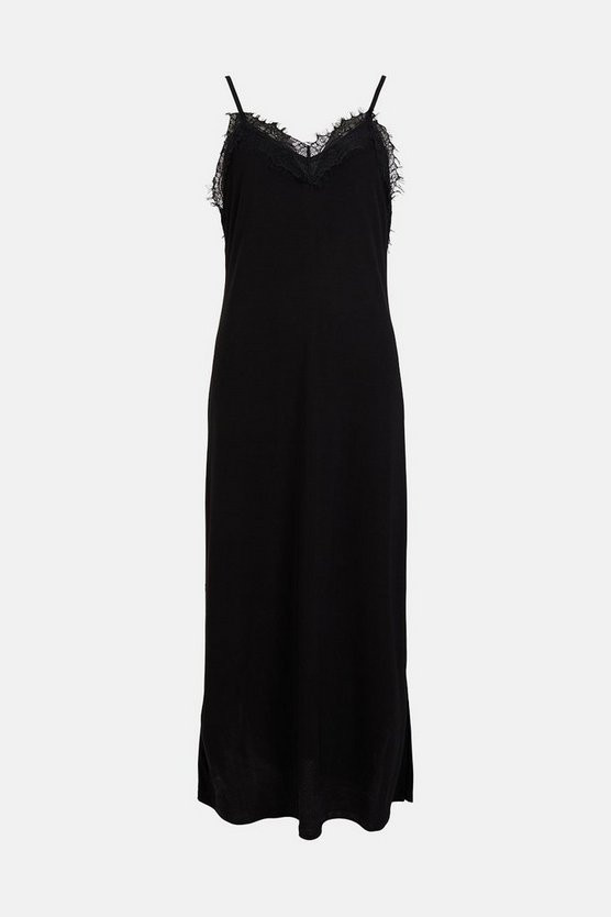 Recycled Lace Trim Cami Dress | Warehouse UK & IE