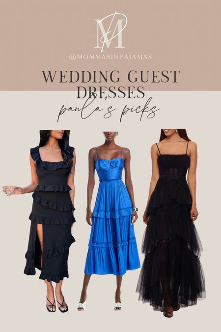 Petite friendly Wedding guest dresses wearing a small in the black tulle dress wearing a small in the other two  

#LTKSaleAlert #LTKParties #LTKWedding