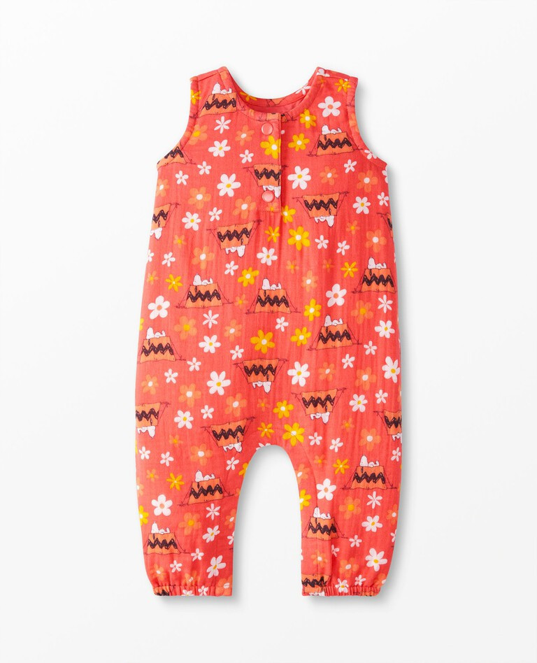 Baby Peanuts Camp Muslin Romper | Hanna Andersson