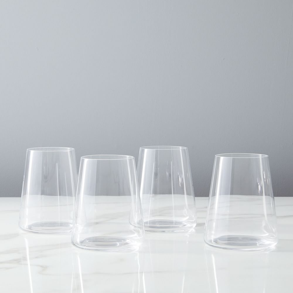 Horizon Collection, Red Wine, Set of 4, Clear | West Elm (US)