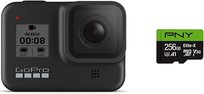 GoPro HERO8 Black + PNY Elite-X 256GB U3 microSDHC Card (Bundle) | Amazon (US)
