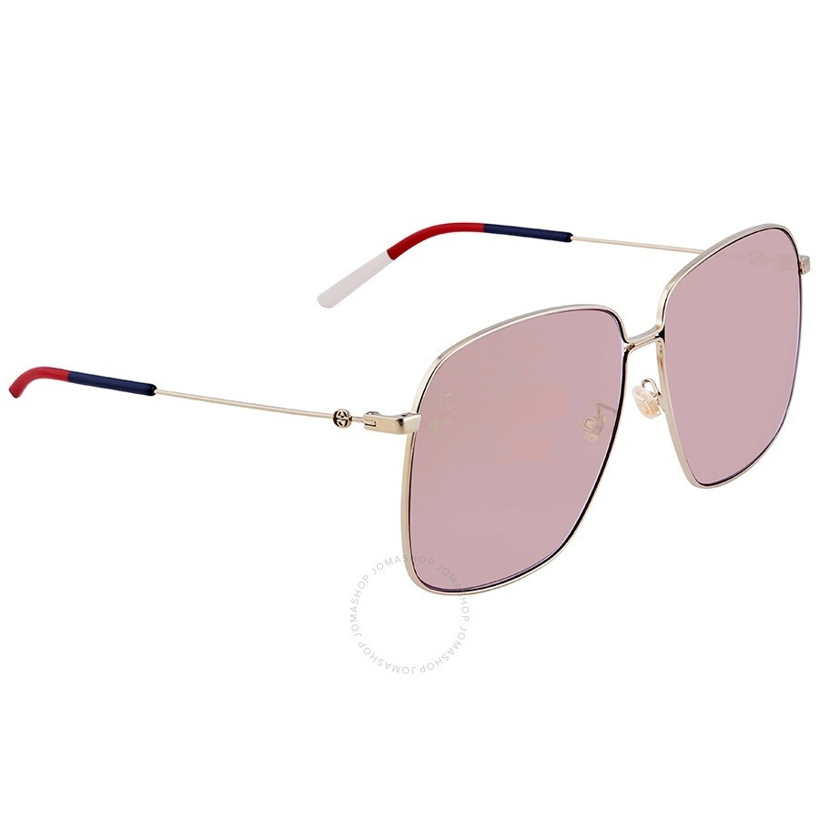 Gucci Pink Oversized Ladies Sunglasses GG0394S 004 62 | Jomashop.com & JomaDeals.com