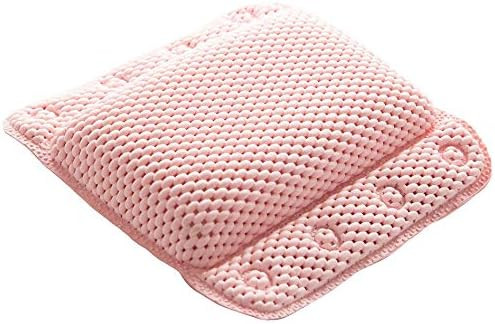 BINO Non-Slip Cushioned Bath Pillow With Suction Cups, Pink - Spa Pillow Bath Pillows For Tub Nec... | Amazon (US)
