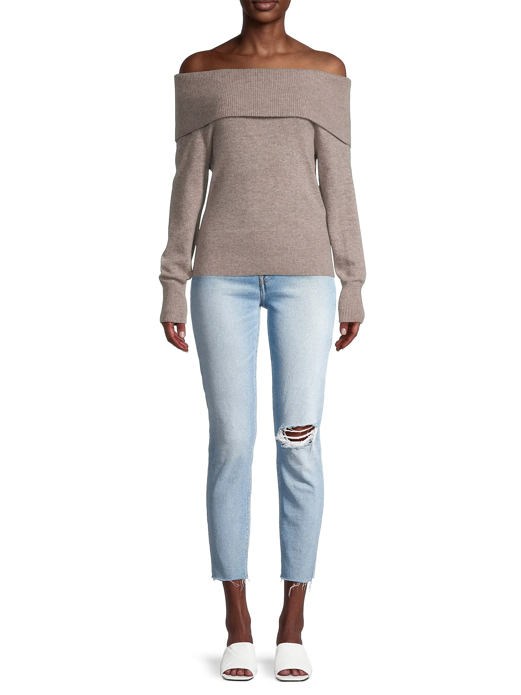 Cashmere Bardot Sweater | Saks Fifth Avenue
