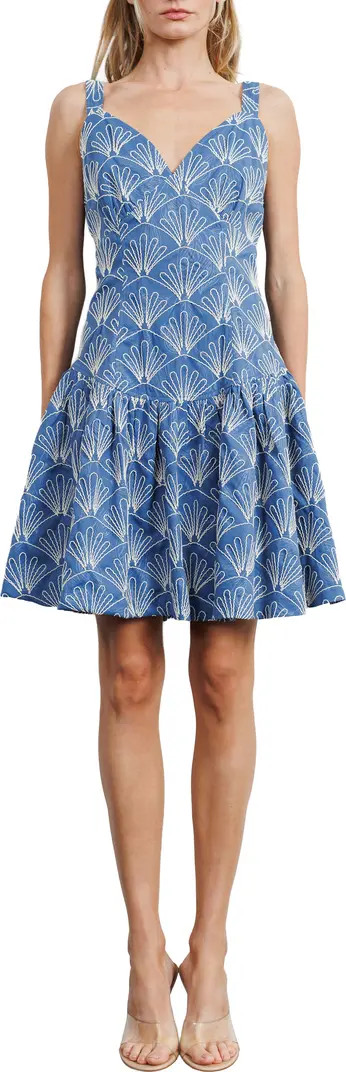 Nova Embroidered Fit & Flare Dress | Nordstrom
