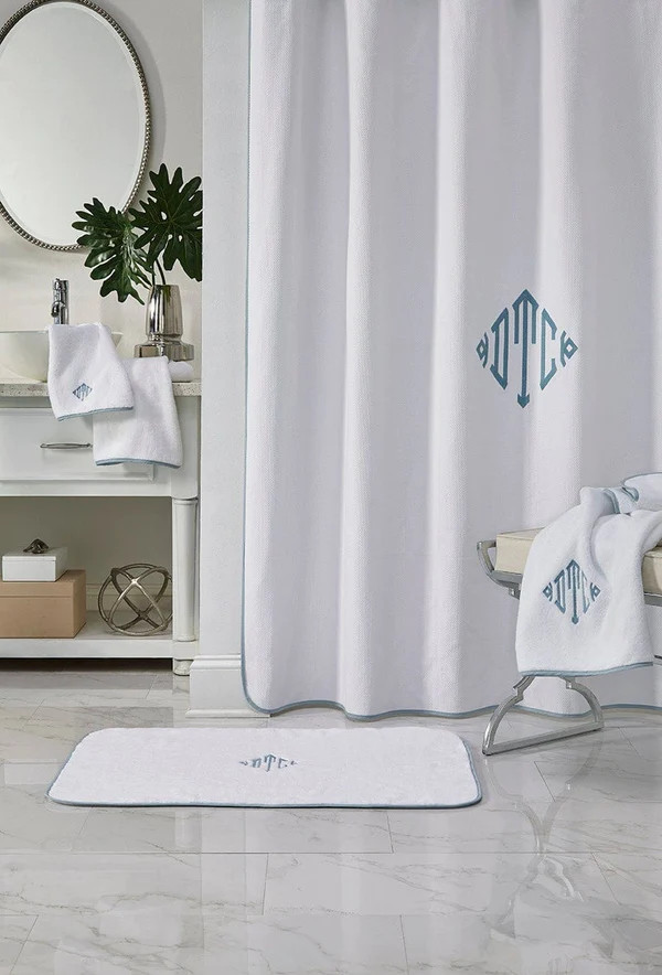Home Treasures Bodrum Shower Curtain 72" x 72" (Available in 19 Colors) | Alchemy Fine Home