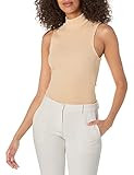 BCBGeneration Women's Sleeveless Bodysuit With Mock Neck, Vanilla Beige, X-Small | Amazon (US)