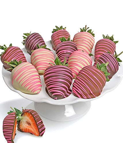 From You Flowers - Pink Swizzled Chocolate-Covered Strawberries for Birthday, Anniversary, Get We... | Amazon (US)