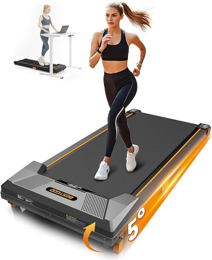 Walking Pad Treadmill, BestGod Incline Under Desk Treadmill 330lbs Capacity, 2.5HP Portable Tread... | Amazon (US)