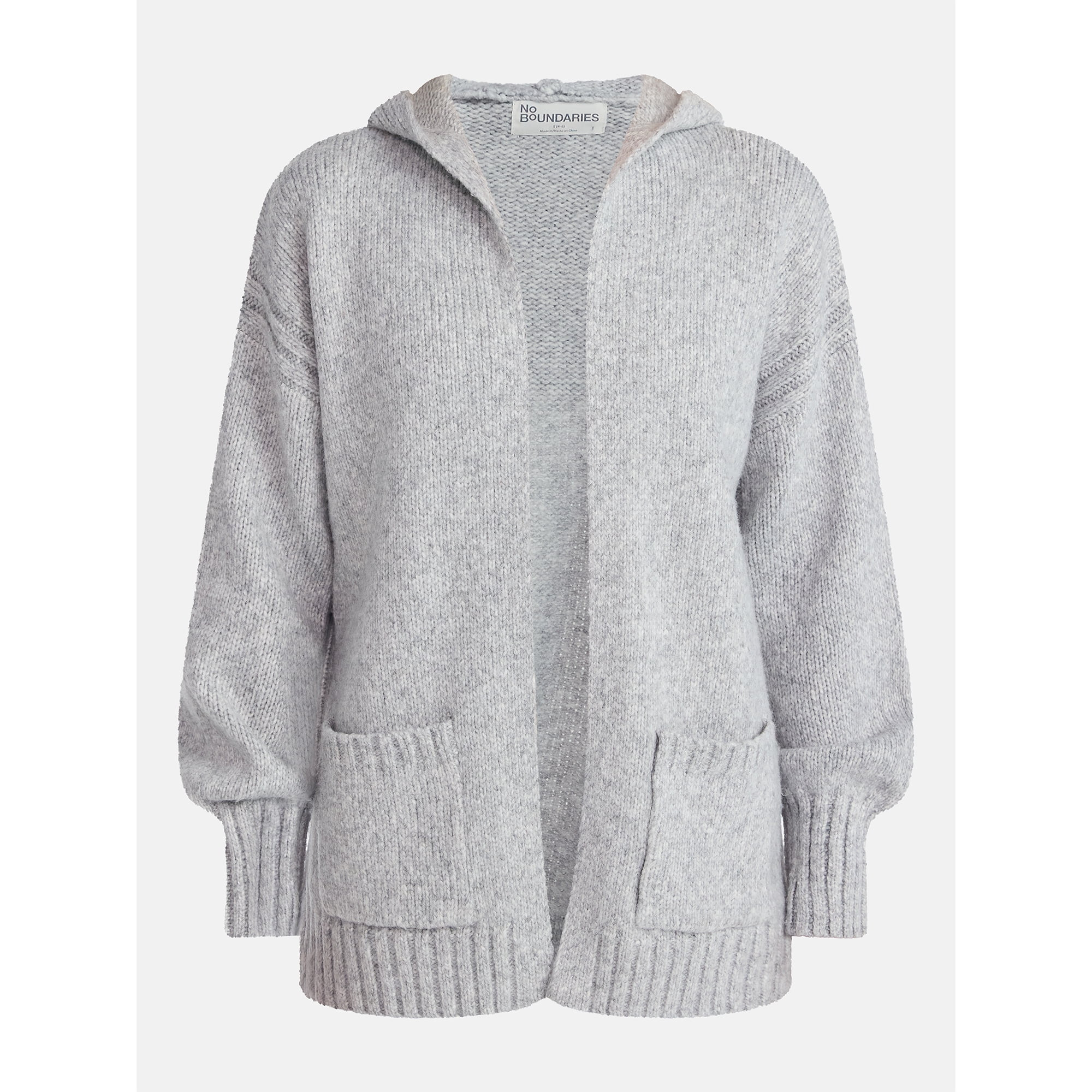 No Boundaries Fashion Hooded Cardigan, Women's | Walmart (US)
