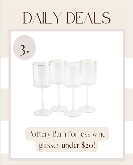 Pottery Barn for less wine glasses !

#LTKunder50 #LTKsalealert #LTKstyletip