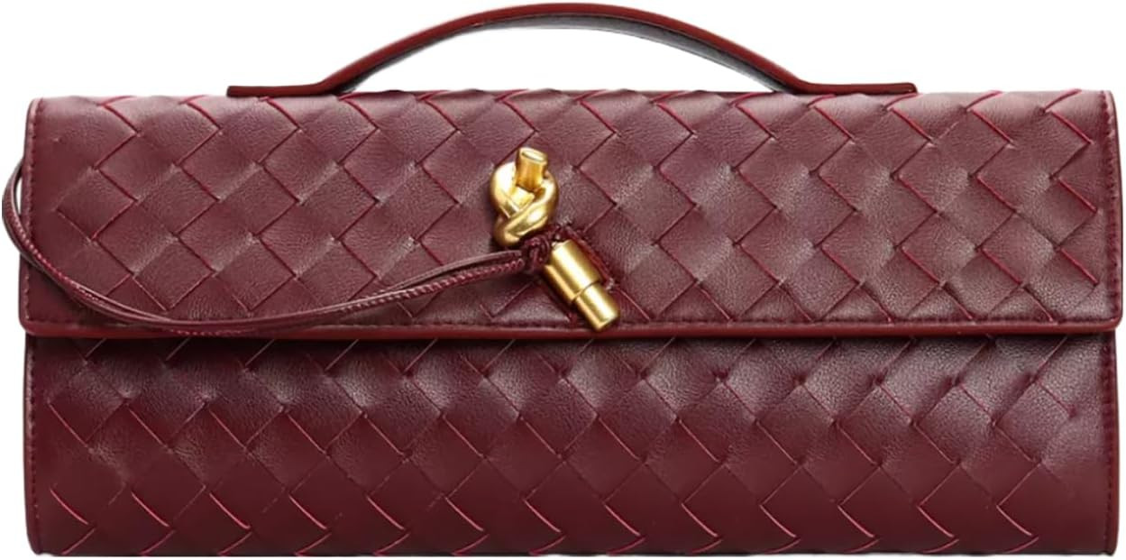 Evening Clutch Bag for Women with Detachable Chain Leather Handbags Shoulder Bag Crossbody Purse | Amazon (US)