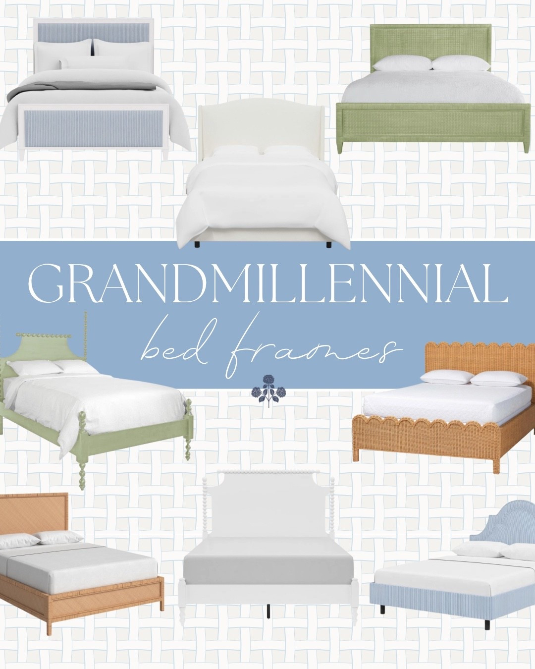 Grandmillennial bed frames

Rattan bed, spindle bed, coastal bed, Grandmillennial beds, blue and white bed, upholstered bed, primary bedroom, guest bedroom bed, primary bed room bed, blue and white bed, king bed, queen bed 

#LTKHome