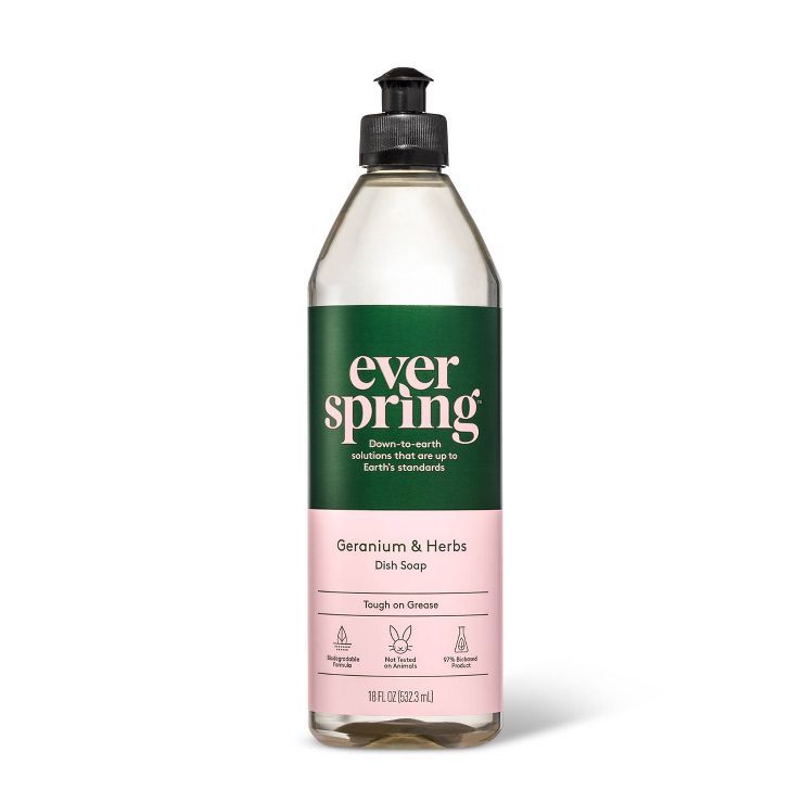 Geranium & Herbs Liquid Dish Soap - 18 fl oz - Everspring™ | Target