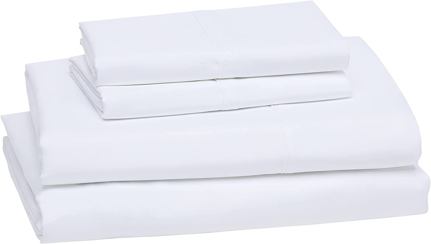 Amazon Basics Lightweight Super Soft Easy Care Microfiber Bed Sheet Set with 14" Deep Pockets - K... | Amazon (US)