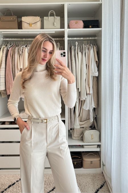 beige outfit, lily silk, fall fashion, ysl belt, cashmere sweater

#LTKstyletip #LTKeurope #LTKSeasonal