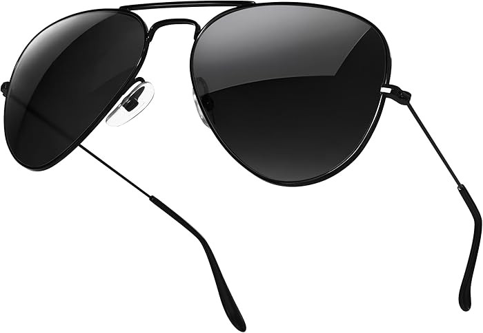 livho Sunglasses for Men Women Aviator Polarized Metal Mirror UV 400 Lens Protection | Amazon (US)