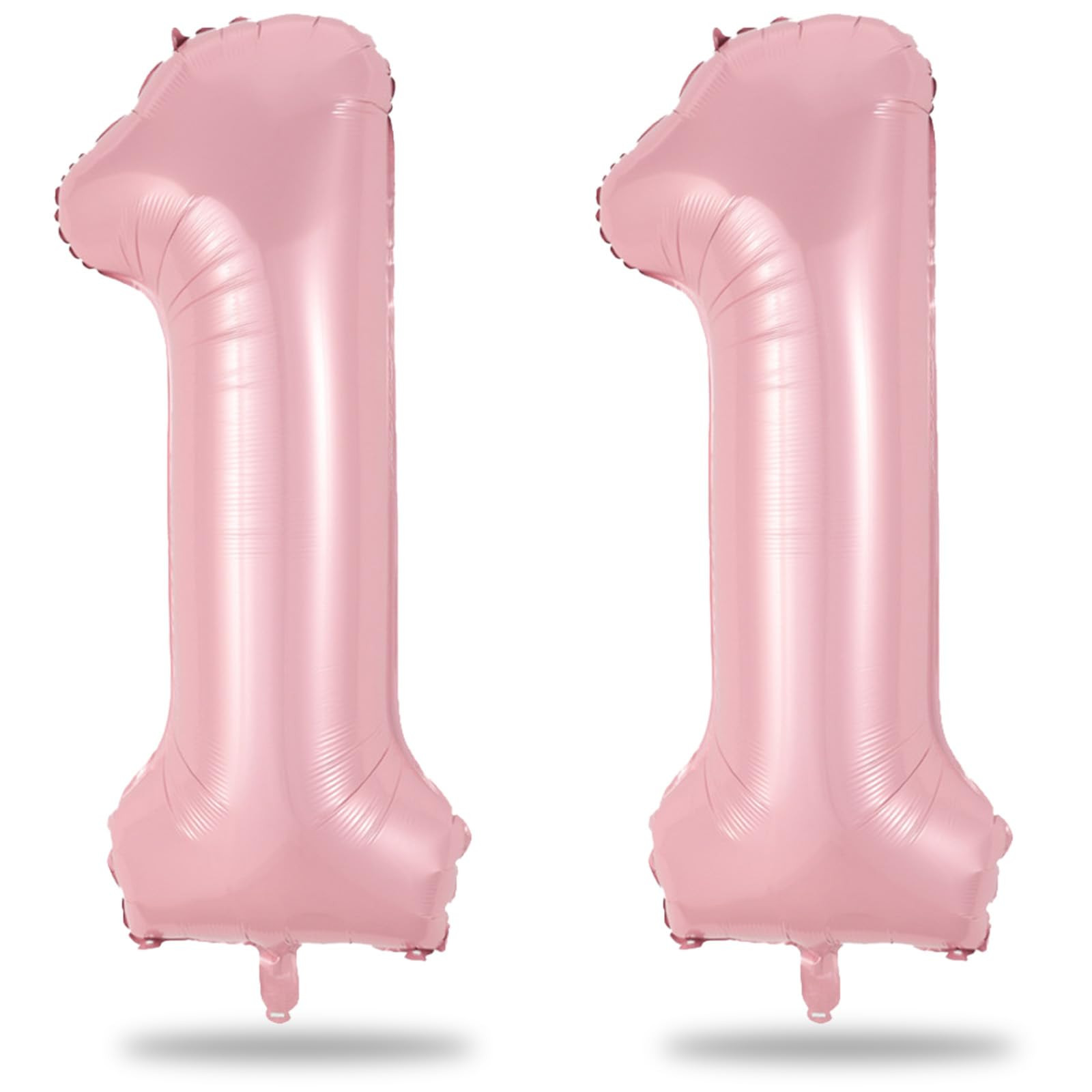 11 Balloon Number Birthday, Giant Light Pink Number 1 & 1 Helium Foil Balloon for Girls 11th Birt... | Amazon (US)