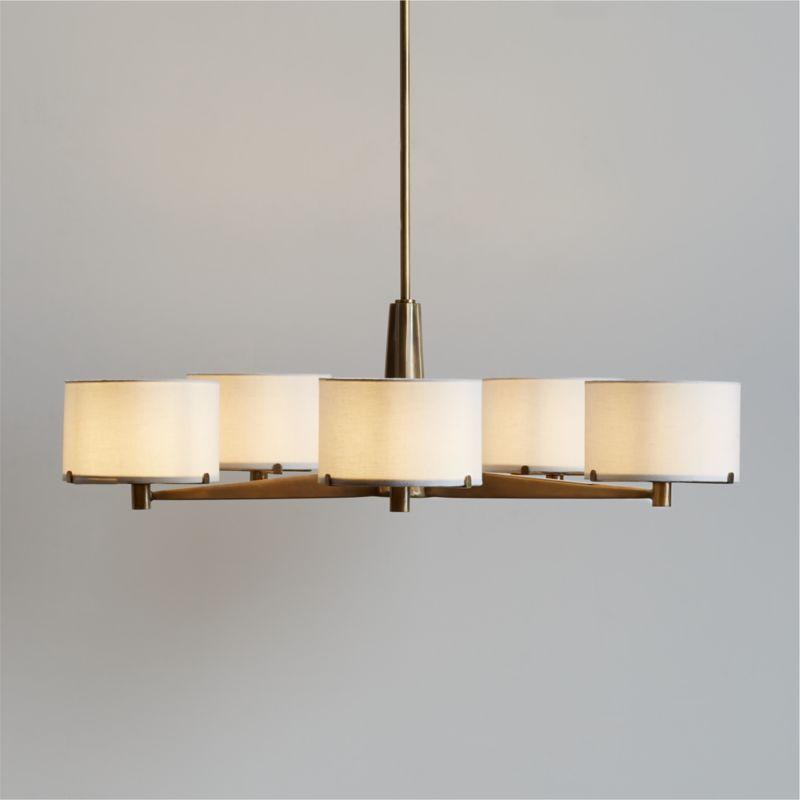 Isla Brushed Brass Metal Chandelier Light + Reviews | Crate & Barrel | Crate & Barrel