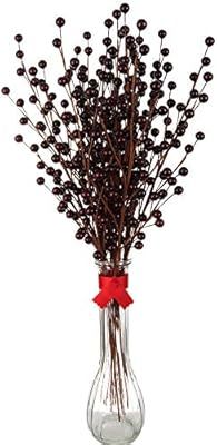 24 Artificial Berry Stem Picks - Decorative Wire Stem Branch Sprays for Christmas Tree Decoration... | Amazon (US)