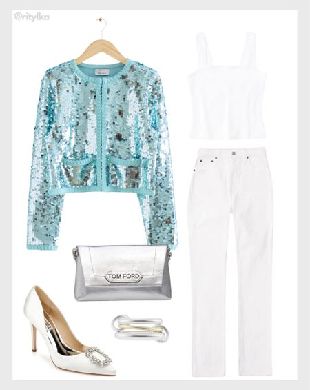 Holiday outfit

Blue sequin jacket and white jeans 🤍

#LTKstyletip #LTKfindsunder50 #LTKSeasonal