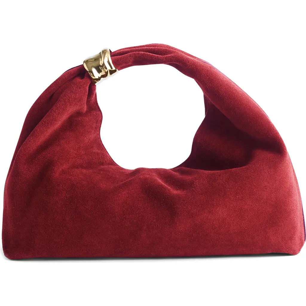 Madewell The Suede Mini Ring Pouch in Cabernet at Nordstrom Rack | Nordstrom Rack